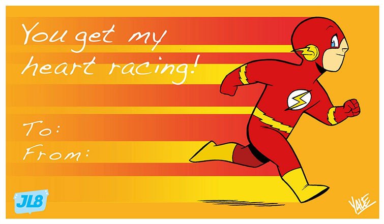 Tarjeta de San Valentin de The Flash por Yale Stewart