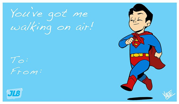 Tarjeta de San Valentin de Superman por Yale Stewart
